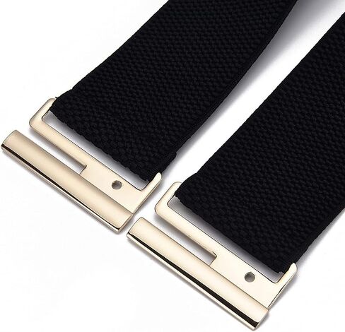 حزام الخصر مشد عريض مطاطي بسيط باللونين الأسود والفهد للسيدات للفستان in Kuwait