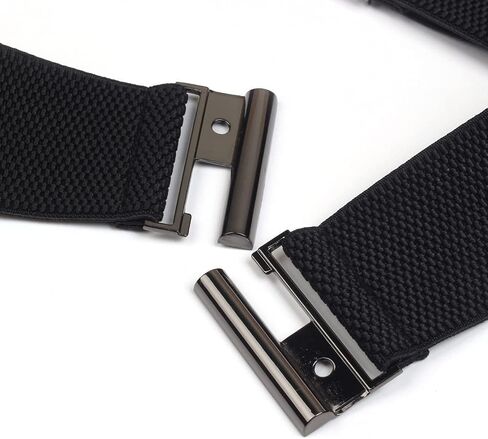 حزام الخصر مشد عريض مطاطي بسيط باللونين الأسود والفهد للسيدات للفستان in Kuwait