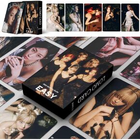 55Pcs Lomo card set For LE-SSERAFIM 3rd Mini Album 'EASY' Photo Card New Album Photocards Merchandise gift for Girls and Boys Collection Decorations in Saudi Arabia