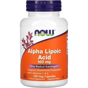 Now Foods Alpha Lipoic Acid 100mg 120 Vcaps