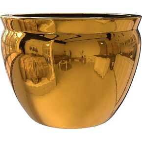 Red Lantern BW-14FISH-GLD Fishbowl Planter, 14" Diameter, Solid Gold