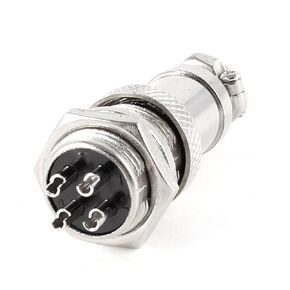 Uxcell a13101100ux0438 AC 220V 20A GX16 16 mm Screw 4 Pin Metal Aviation Connector