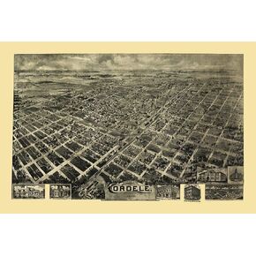 Posterazzi PDXGACO0003LARGE Cordele Georgia 1908 Fowler Poster Print, 36 x 24, Multicolor