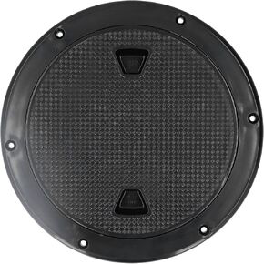 Estink Marine Deck Cover, 7 inch ABS Black Round Boat Inspection Hatch Cover Water Resistant Marine Parts
