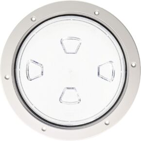 Beckson DP80-W-C Screw-Out Deck Plate, 1 Pack, 8''