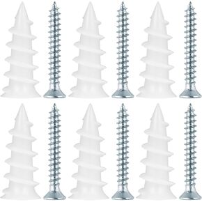مثبتات الحوائط الجافة، طقم 6 قطع من مثبتات الحائط الجاف ومسامير مثبتات الحائط البلاستيكية والمسامير شديدة التحمل للحفر الذاتي مثبتات الحوائط الجافة المرساة اللولبية للحوائط الجافة للجدار الجص، والجدار المجوف، والألواح الصخرية in Kuwait