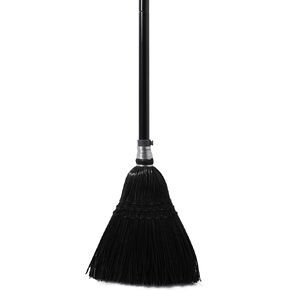 Yocada Heavy-Duty Broom Commercial Indoor Outdoor Broom 55.5 inch Tall for Courtyard Garage Lobby Mall Market Floor Home Office Leaves Stone Dust Rubbishb Black