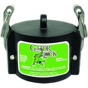 Green Leaf GLP 200 Cap NL Series Polypropylene Gator Lock Coupling, Non-Locking, 2" Cap for Male Adapter