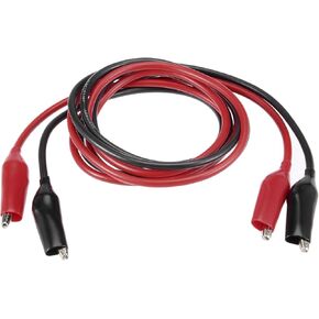 uxcell Double Ended Test Lead Alligator Clip Wire Jumper Cable 1.3meter Long 2pcs