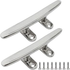 Boat Cleat Open Base 316 Stianless Steel Dock Cleat Marine Include Installation Accessories Screws for Boat, Dock, Decor,Yacht