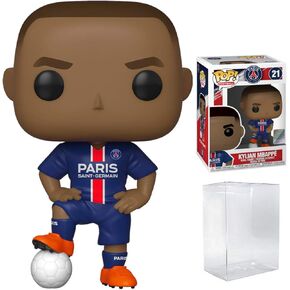 POP! Sports Soccer Paris Saint Germain's, Kylian Mbappe #21 Action Figure (Bundled with Pop Box Protector to Protect Display Box)