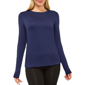 CL convallaria 1/2/4 Pack Women's Thermal Underwear Fleece Lined Tops Long Sleeve Baselayer Shirt