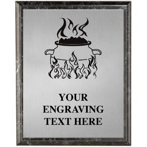 Cooking Plaques, Personalized Chili Pot Chili Cook Off Trophy Plaque Award, Great Custom Engraved Cooking Gifts Prime