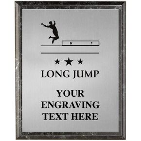 Track and Field Plaques, Personalized Long Jump Track & Field Trophy Plaque Award, Great Custom Engraved Long Jump Event Awards Prime