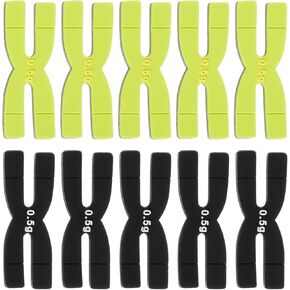 10 Pack Racket Weight Balance Strips - Tennis Badminton Racquet Balance Strips Tape Bar Weighted Tapes, Apply to Racquet/Sports (0.5g, Black/Green)