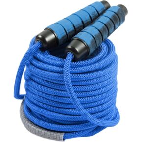 30 FT Long Jump Rope for Kids Adults,Double Dutch Jump Rope,Adjustable Skipping Ropes with High-strength Nylon Braided Rope Core,360°Rotation Not Entangled,Long Enough for 6-10 Jumpers.Blue