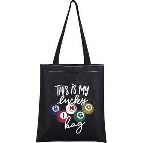 CMNIM Lucky Bingo حقيبة حمل My Lucky Bingo Bag الفائز هدية لمحبي لعبة البنغو لاعب البنغو القمار حقيبة يد حقيبة كتف