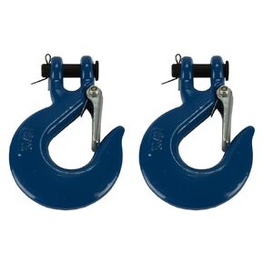 TEMCo 2 Lot 5/16" Chain Slip Safety Latch Hook Clevis Rigging Tow Winch Trailer Grade 70