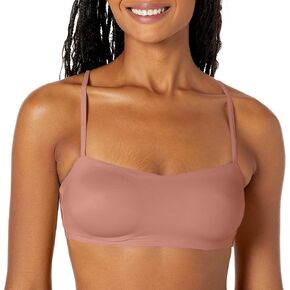Hanes Women's Eco Luxe Bandeau Contour Wirefree DHY205, Earthen Tan, Medium