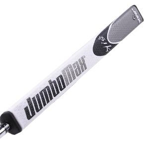 JumboMax Putter Grips JumboFlat 17 Golf Putter Grip, Oversize ArmLock Grip Profile, White/Black/Silver