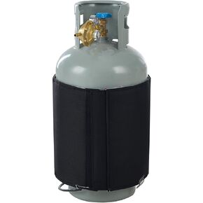 VEVOR Insulated Band Style Gas Cylinder Warmer, Fits 40 lbs Gas Tanks 120W Propane Heater, Fixed Internal Thermostat Max Temp 90 ℉, Durable Waterproof Oxford Fabric, UL/FCC Listed in Kuwait