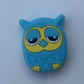 Blue Owl Tennis Racket Vibration Dampener Soft Silicon Racket Dampener Cartoon Shape Tennis Racquet Shock Absorbers Tennis Racket for Racquetball