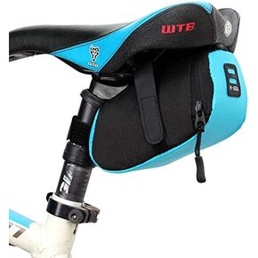 Bike Saddle Bag Bicycle Under Seat Pouch Cycling Wedge Pack Ultralight Accessories Storage Strap-on - Blue
