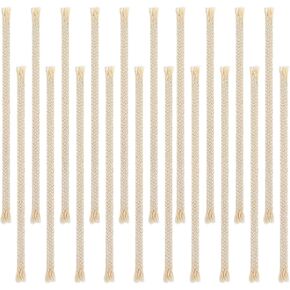 20 Pcs Oil Lamp Wicks Replacement 8 mm/0.31'' Cotton Braided Lamp Wicks Round Candle Wick DIY Handmade Candle Making Supplies for Oil Lamp Torches Alcohol Candle Burner Kerosene Lamp Lantern