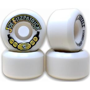 Joe Fitzpatrick Pro White Skateboard Wheels - 54mm 100a (Set of 4)