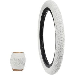 20 Inch 20 * 1.75 White Bicycle Tire,Bike Tyre for 20 Inch MTB, Kid Bike,Child Bicycle, Student Bike, Girl Bicycle, Tricycle