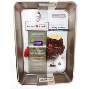 David Burke Kitchen Commerical Weight Oblong Bake Pan Oblong Bake Pan For Unisex 13 x 9 x 2.5 Inches