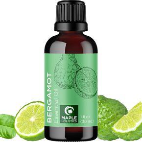 زيت البرغموت العطري للعلاج العطري - زيت البرغموت الحمضي النقي 100% لبشرة الشعر والأظافر بالإضافة إلى زيت عطري غير مخفف للعلاج العطري للحمامات الناشرة والاستخدامات الموضعية، 1 أونصة
