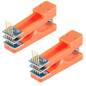 2Pcs 4Pin 2.54mm Single Row Test Clip Board Module Program Burning Clip Board 4 Pins PCB Burning Fixture Programmer Burning Clip Dupont Wire