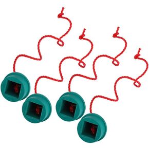 YWBL-WH 4Pcs Rubber Billiard Chalk Holders Rubber Pool Billiard Cue Chalk Holders with Cord