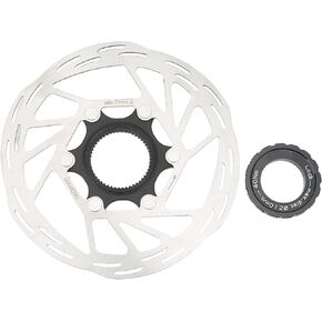 VBESTLIFE 140mm Mountain Bike Disc Brake Rotor, Stainless Steel Alloy Hollowed Bike Centerlock Disc Rotor for Cycling Riding