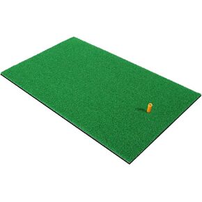 Golf Mat Practice Hitting Mat with Rubber Tee Holder Realistic Grass Putting Mats Portable Outdoor Sports Golf Training Turf Mat Indoor Office