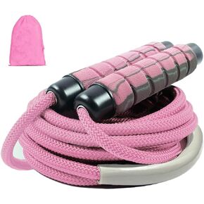 Weighted Jump Rope Nylon Adjustable - Tangle-Free Jump Rope for Women, Men, Kids, and Adults with Foam Handle, Rapid Speed with Ball Bearings, 360° Rotation Jumprope for Fitness, Training and Exercise