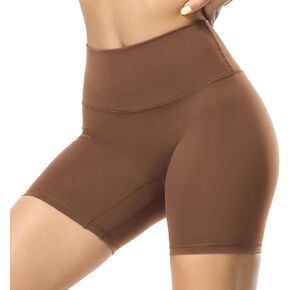 icyzone Women's High Waist Biker Shorts with Pockets Athletic Yoga Gym Shorts Tummy Control