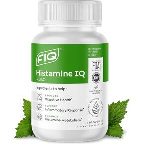 FIQ - Histamine IQ - Diamine Oxidase Supplement - DAO Supplements Histamine Blocker - Histamine & Immune Support - 60 Capsules