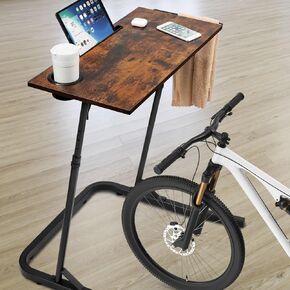 Ikkle Adjustable Bike Trainer Fitness Desk, Workstation Standing Desk for Treadmill Cycling, Cycle Desk Trainer Stand Table for Indoor Workstation