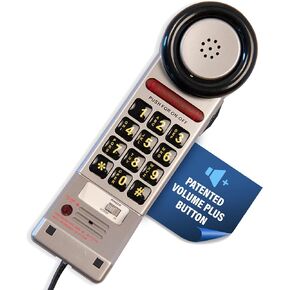 XL3060 Featured-Packed Phone for Enhanced Communication w/Visual Ring Light Indicator, Patented Volume Boost Offers Extra Loud/Extra Clear Communication, for Landline Use- Contemporary Color