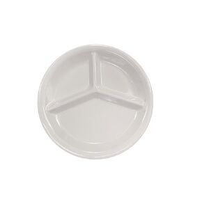 FSE CR710V Compartment Plate, 10-1/4" dia., round, 3-wells, Pack of 12