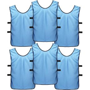 Pinnies Scrimmage Vests for Kids, Youth and Adults (6-Pack) - Soccer Pennies