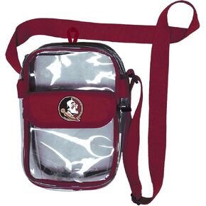 University of Georgia Crossbody Clear Bag Convenient & Compact Hands-Free 10 Inch Carrying Pouch for Valuables For Games, Graduations, Concerts – NCAA Stadium Security Approved