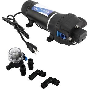 YaeMarine التيار المتناوب 115 فولت مضخة الحجاب الحاجز لضغط المياه ذاتية التحضير 17LPM/4.5GPM 40PSI/2.8bar للقافلة/RV/قارب/بحرية in Kuwait