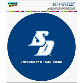 University of San Diego Primary Logo Automotive Car Window Locker Circle Bumper Sticker