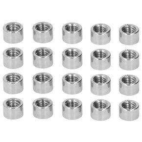 Pack of 20 M8 x 1.25-Pitch 8mm Length Round Coupling Nut 304 Stainless Steel Female Fully Threaded