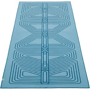 Gecko Warrior Yoga Mat Towel - Unbeatable Double-Sided Silicone Grip for Ultimate Stability, Wet or Dry | Designed for Hot Yoga, Pilates, Sweaty Exercises (Nightfall Charcoal)