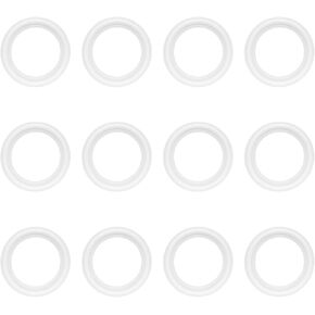 2.5 Inch Tri Clamp PTFE Gasket for 2.5" Sanitary Tri-Clamp Fittings TC Polytetrafluoroethylene O-Ring Seal Gaskets 12PCS