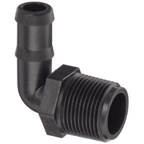 Banjo HB100/075-90 Polypropylene Hose Fitting, 90 Degree Elbow, 1" NPT Male x 3/4" Barbed